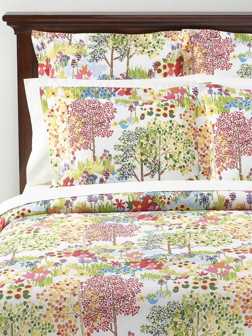 Pottery Barn Woodland Trees Paint by Numbers Standard Pillow Sham